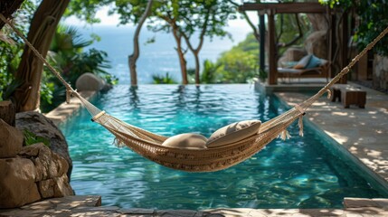 Sticker - Relaxing Hammock by the Pool