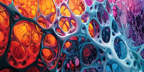 Colorful Neural Net Illustration