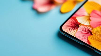 A mobile device displaying a colorful and engaging app interface, showcasing the importance of design in mobile app development.