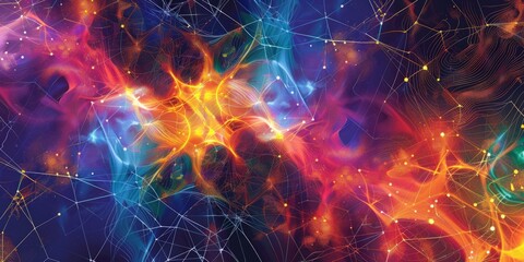 Colorful Neural Net Illustration