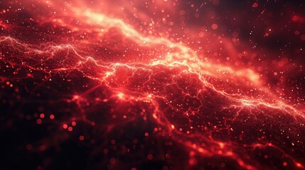 Poster - Abstract Red Energy Background