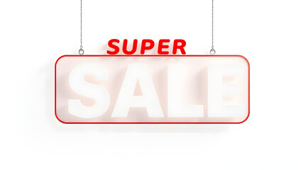 Wall Mural - Super sale isolated with white highlights, png