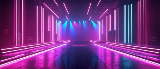 Wall Mural - Futuristic concert stage 