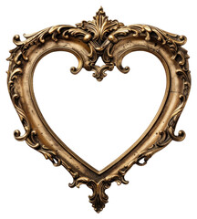 Canvas Print - Elegant ornate heart-shaped frame