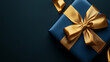© takayuki - Dark_blue_gift_box_with_gold_satin_ribbon