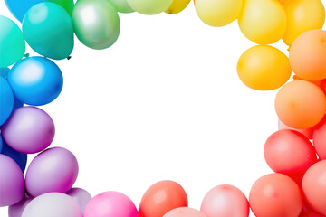 Sticker - PNG Colorful balloons background frame