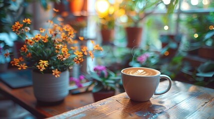 Wall Mural - Coffee Break in a Cozy Cafe