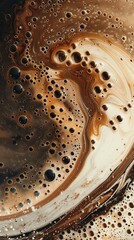 Abstract Swirling Liquid with Bubbles