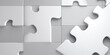 © yeseyes9 - Znajdź nowe rozwiązania w biznesie. Białe czyste puzzle - mockup.