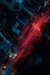 © Alexandr - City Street Night Aerial View