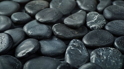 Sticker - Black stones as a background for product display stand