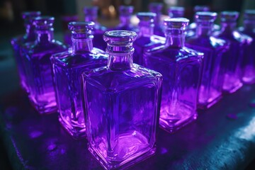 Poster - Glass bottles on table