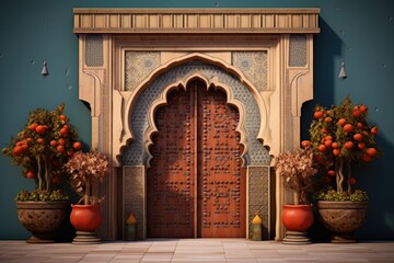 Morocco style door building