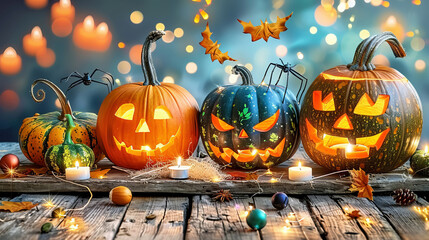 Poster - halloween pumpkins