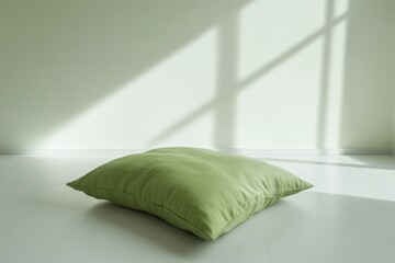 Wall Mural - Green Pillow on White Floor