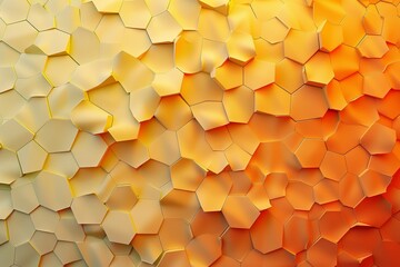 Wall Mural - Abstract background with yellow and orange gradient hexagons