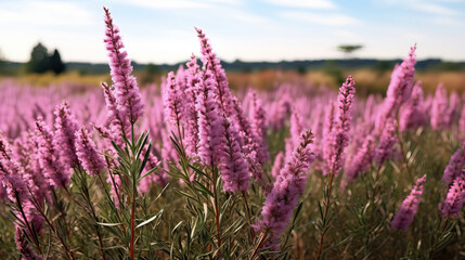 Wall Mural - Lavender flowers in the garden. Lavender flowers blown by the wind