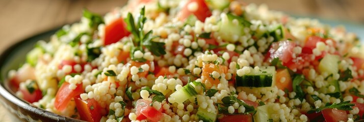 Wall Mural - Couscous Salad with Fresh Summer Vegetables