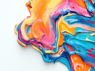 Wall Mural - Colorful Liquid Painting Close Up