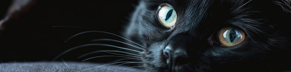 Poster - High-resolution image of a black feline