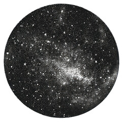 Canvas Print - png starry galaxy in circular frame