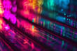 © tatsiana502 - abstract music background with colorful bokeh defocused lights and lines