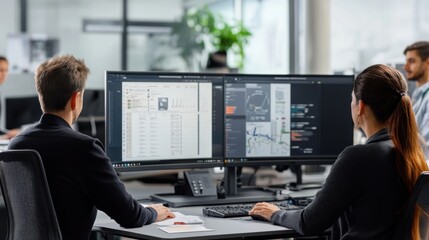 Wall Mural - generate a photo realistic image of workers undergoing training on ergonomics in the workplace, with