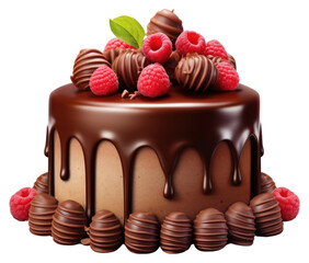 Sticker - PNG Chocolate raspberry cake dessert