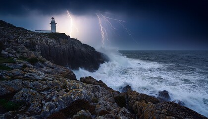 lighthouse on the rocks