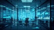 © BOJOShop - Futuristic Office Interior with Data Displays.
