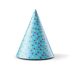 Colorful birthday party cap isolated on white background