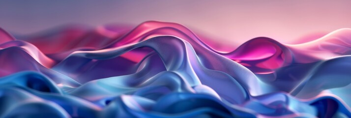 Wall Mural - vibrant and flowing waves of vivid color combine to create a mesmerizing and captivating abstract la