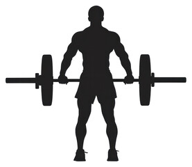 Canvas Print - PNG Silhouette weightlifting fitness strength