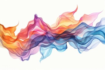 Sticker - A wave of colorful smoke rising from the ground, perfect for use in fantasy or sci-fi concepts