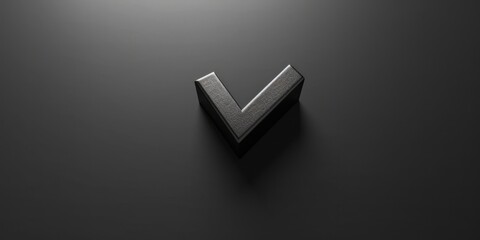 A v shaped object sitting on a black surface
