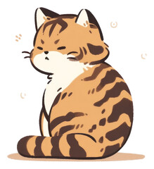 Sticker - PNG Bengal Cat cat rat stencil.