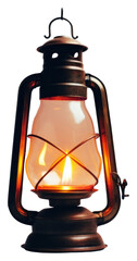 Canvas Print - PNG Lantern lamp illuminated lampshade.