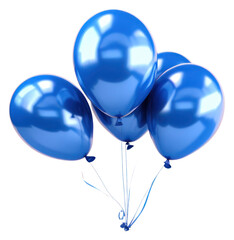 Poster - PNG Blue balloons floating together