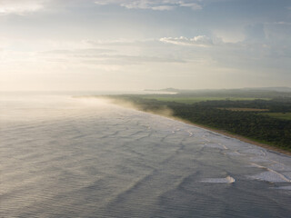 Wall Mural - tropical beach coast on golden light