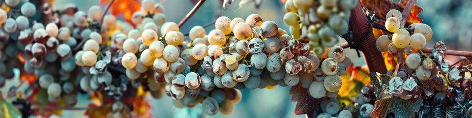 Sticker - White Grape Plant Affected by Disease Reducing Fruit Yield