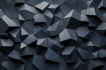 Wall Mural - A black and white image of a wall with many sharp angles and jagged edges. The image is abstract and has a sense of chaos and disorder