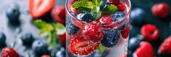 Poster - Berry-Infused Water: A Refreshing and Antioxidant-Rich Hydration Choice