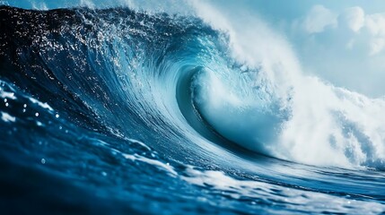 Wall Mural - Ocean Wave Crashing  Photo