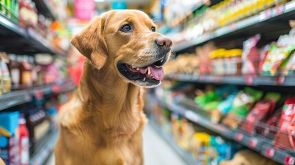 Wall Mural - Outline a marketing plan for a supermarket's pet care section, featuring pet food, accessories, and health products for pets.