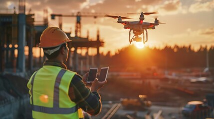 Poster - The aerial business industry is booming, with drone technology enabling real-time data collection and analysis for construction, mining, and other sectors.