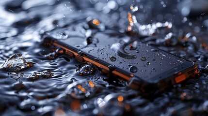 Poster - Think of a smartphone with a durable, water-resistant design, able to withstand the rigors of everyday life and extreme conditions.