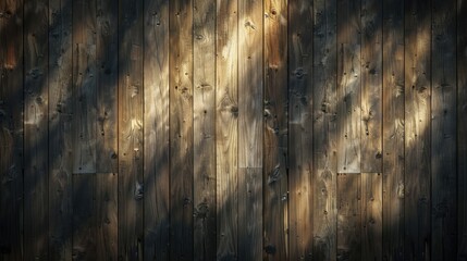 Wooden plank wall background with visible grain and knots. Add a soft glow of fairy lights casting shadows.