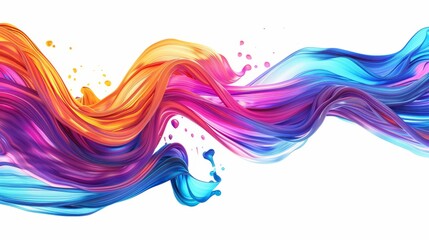 Wall Mural - Dynamic and colorful abstract waves beautifully representing both creativity and motion in an artistic way