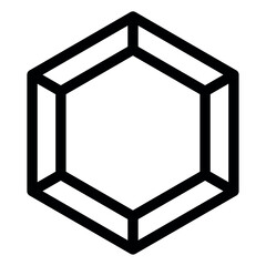 Sticker - hexagon chart icon 