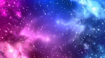 Wall Mural - A breathtaking cosmic nebula background showcasing a rich array of vibrant colors along with shimmering stars